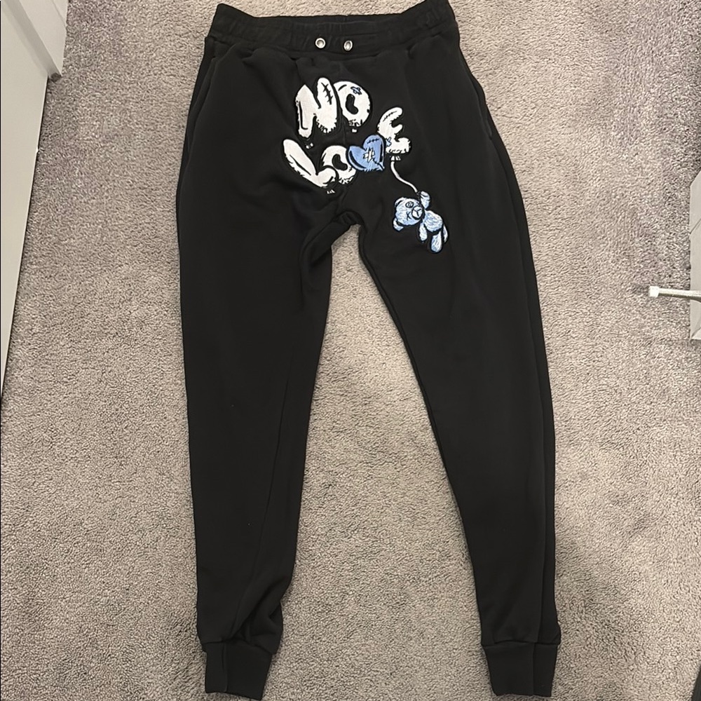 Men’s Black Graphic Joggers